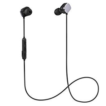 COULAX Bluetooth Headphones V4.1 Wireless In-Ear Earbuds Sweatproof Stereo Earphones with Mic for Running (8 Hours Play Time, CVC 6.0 Noise Reduction, Aptx Codec)