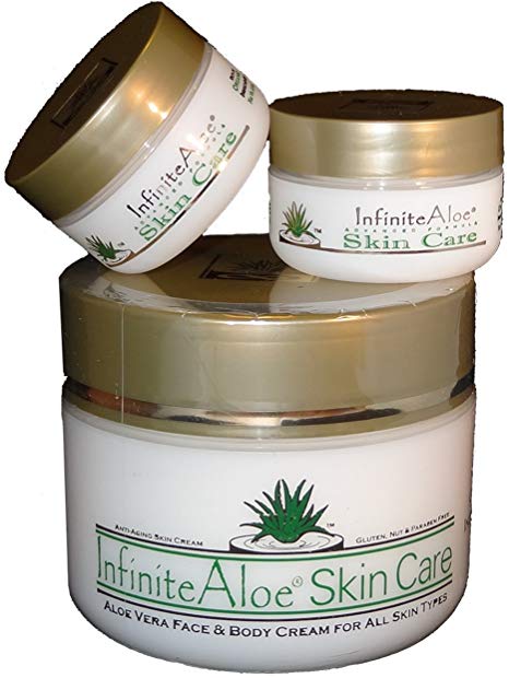 Infinite Aloe Skin Care Cream - Original - (1 - 8 Ounce Jar)   (2 - 0.5 Ounce Jars)