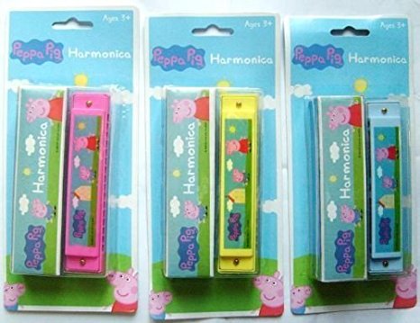 Peppa Pig Colourful HARMONICA & Case 13cm Promotes Musical Awareness