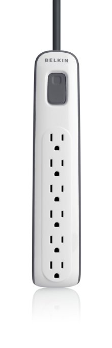 Belkin 6-Outlet Surge Protector with 2.5-Feet Power Cord, BV106000-2.5