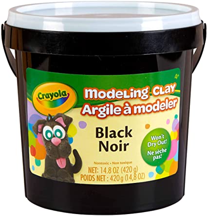 Crayola Modeling Clay, Black, Art Tool for Kids,14.8 Ounces, Gift , Black.