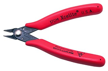 Xcelite 170M General Purpose Shearcutter, Diagonal, Flush Jaw, 5" Length, 3/4" Jaw length, Red Grip