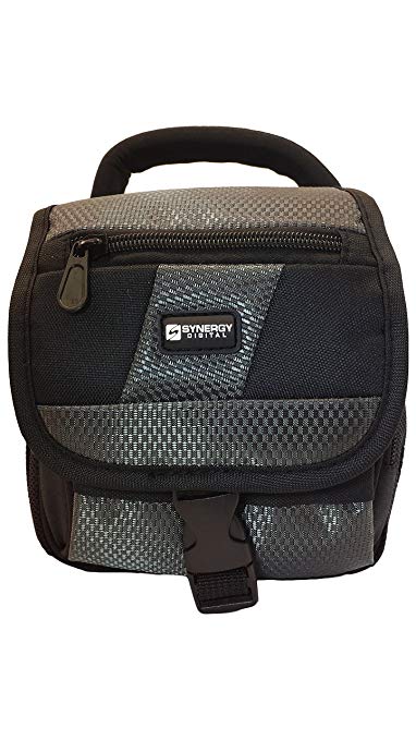 Camera Case for Nikon Coolpix - Carry Handle & Adjustable Shoulder Strap - Black/Grey - Replacement by Synergy Digital