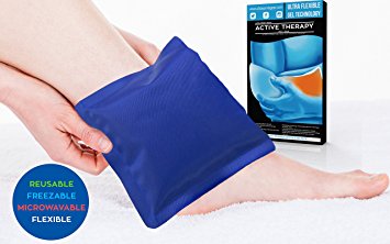 Active Therapy Hot and Cold Gel Pack - Ultra Flexible Ice Pack for Injuries, Pain & Muscle Aches w/ Heat for Maximum Relief & Comfort