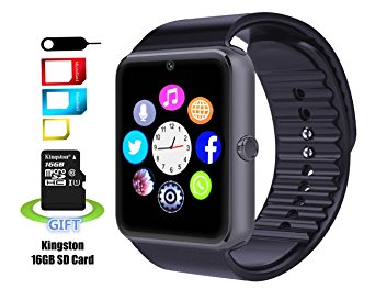 Smart Watch MRS LONG YG8 Bluetooth Sweatproof Wrist Smart Watch with Touch Screen / Handsfree Call / Camera /anti-lost /Call reminder for Android Included 16G SD Card(Black)
