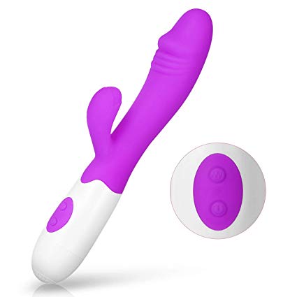 Portable Medical Silicone Waterproof Wand Massager 30 Speed (Purple)