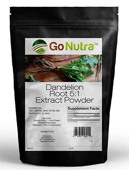 Dandelion Root Powder 5:1 Extract 5x times Stronger Non-Gmo 1lb