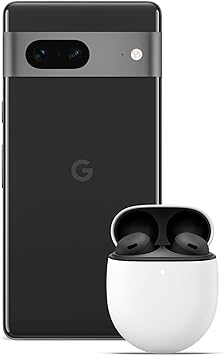 Google Pixel 7 – Unlocked Android 5G Smartphone with wide-angle lens and 24-hour battery – 128GB – Obsidian   Pixel Buds Pro Wireless Earbuds, Bluetooth Headphones – Charcoal