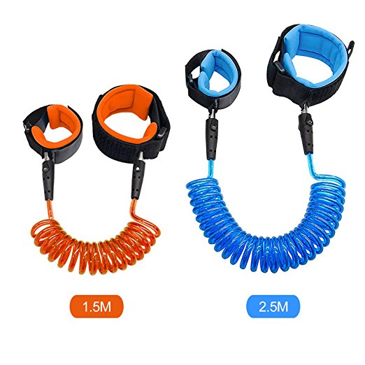 Anti Lost Wrist Link for Children (Blue 2.5m Orange 1.5m)