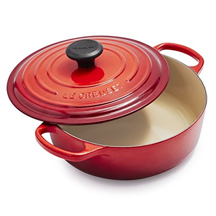 Le Creuset Signature Round Wide 3-1/2-Quart Dutch Oven, Cerise