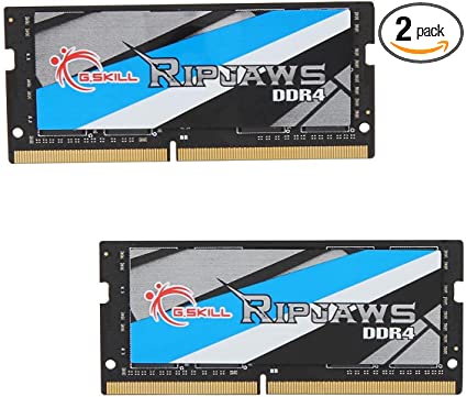 G.SKILL 32GB (2 x 16G) Ripjaws DDR4 PC4-25600 3200 MHz SO-DIMM 260-Pin Laptop Memory Model F4-3200C18D-32GRS