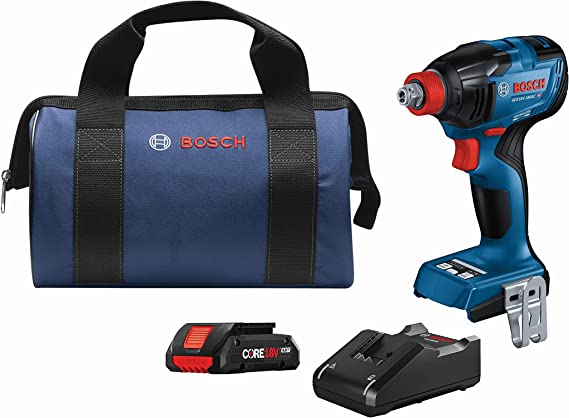 Bosch GDX18V-1860CB15 18V Connected-Ready Freak Two-In-One 1/4" and 1/2" Impact Driver with (1) CORE18V 4.0 Ah Compact Battery, Blue