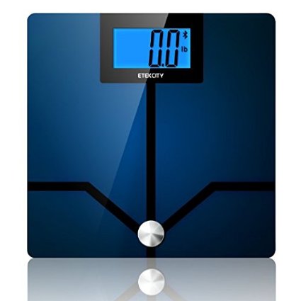 Etekcity Etekfit Smart Digital Bluetooth Body Fat Weight Scale with Microfiber Cleaning Cloth, 400 Pounds