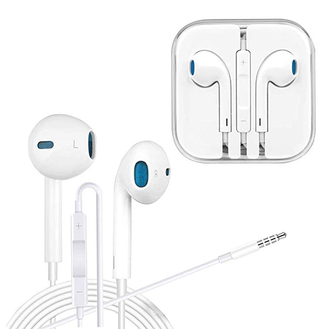 Earbuds/Earphones/Headphones FUELUS Wired/Noise Isolating Earplugs Stereo Bass Headphones with Built-in Microphones & Volume Control ，Compatible iPhone 6 /iPad Samsung/Android/MP3 All 3.5mm Devices
