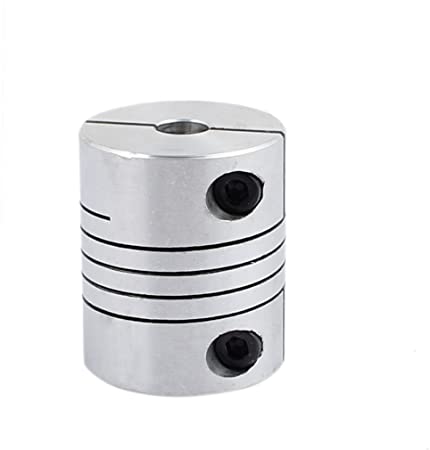 uxcell 6.35mm to 10mm Shaft Coupling 30mm Length 25mm Diameter Stepper Motor Coupler Aluminum Alloy Joint Connector for 3D Printer CNC Machine DIY Encoder