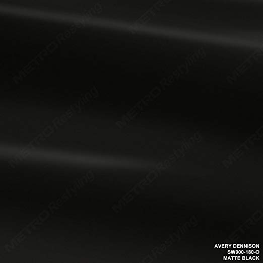 Avery SW900-180-O MATTE BLACK 5ft x 6ft (30 Sq/ft) Supreme Vinyl Car Wrap Film