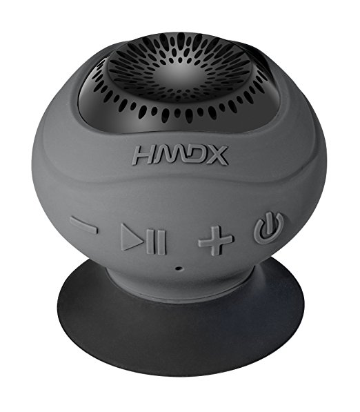 HMDX HX-P120GY HoMedics Neutron Wireless Suction Speaker (Grey)
