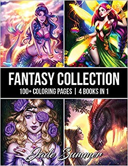 Fantasy Collection: An Adult Coloring Book with 100  Incredible Coloring Pages of Mermaids, Fairies, Vampires, Dragons, and More!