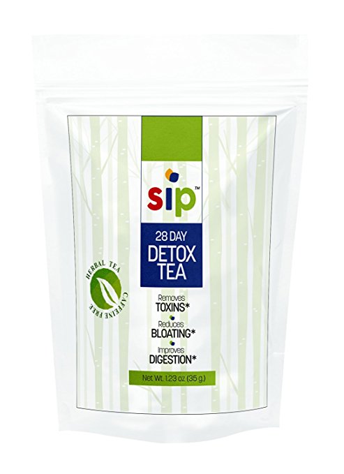 28 DAY Detox Tea by SIP - #1 Best Detox Cleanse to Jump Start Weight Loss - Reduces Bloating & Constipation - Improves Digestion & Removes Toxins - Gentle Laxative Effect - Tastes Great - Made in USA