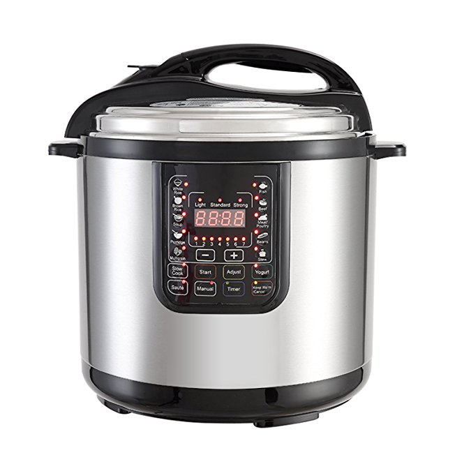YHG Electric Digital Multifunction Pressure Cooker Stainless Steel (12QT)