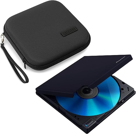 Pioneer BDR-XS08UMBS Blu-Ray Burner & Player - 6X Slim Portable External BDXL, BD, DVD & CD Drive for Windows & Mac with 3.2 USB - Write & Read on Laptop & Desktop, w/Carry Case