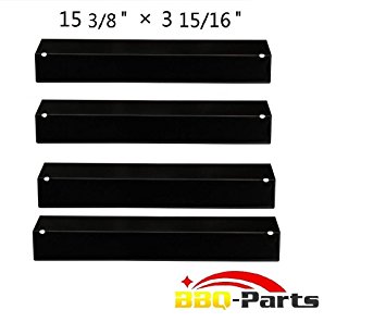 Hongso PPB311 (4-pack) BBQ Gas Grill Heat Plate, Heat Shield, Heat Tent, Burner Cover, Vaporizor Bar, and Flavorizer Bar Porcelain Steel Heat Shield for Grill King, Aussie, Charmglow, Brinkmann, Uniflame, Lowes Model Grills (15 3/83 15/16",Original Part Numbers: 92311)