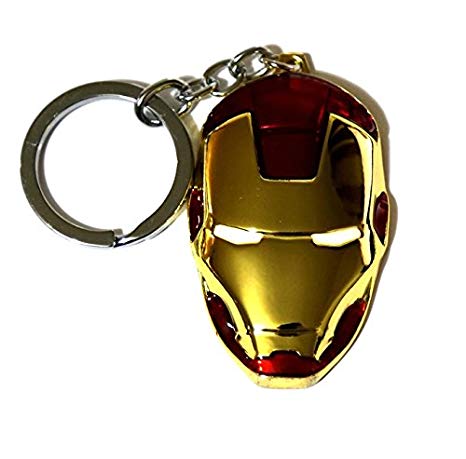 Marvel Movie Comics Avengers Iron Man Metal Mask Pendent Key Ring Key Chain