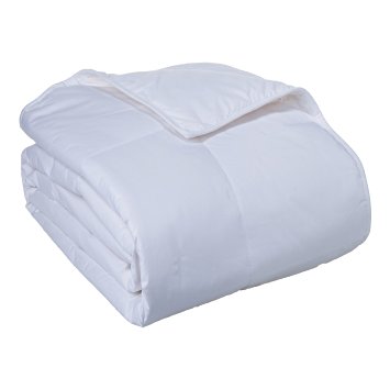 Cottonloft All Natural Down Alternative 100% Cotton Filled Blanket, Full/Queen, White