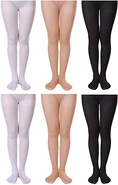 6 Pairs Dance Tights Ballet Footed Tights Soft Dance Ballet Tights Halloween Legging Stockings for Girls