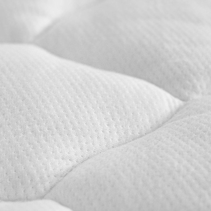Bamboo Overfilled and Extra Thick 1-Piece Pillow Top Mattress Pad, Queen