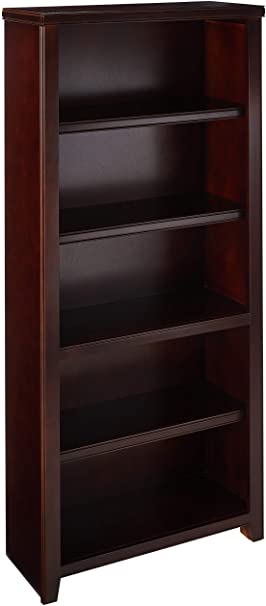 Martin Furniture Burnt Tribeca Loft 70" Bookcase - Fully Assembled, Tall, Cherry