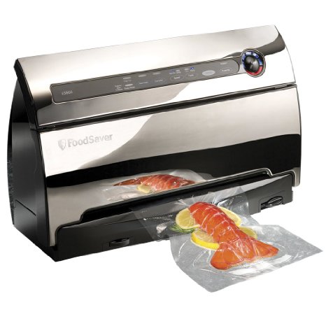FoodSaver v3860 Automatic 2-Speed Vacuum Sealer with Roll Storage and Cutter, includes Starter Kit of Premium Bags/Rolls