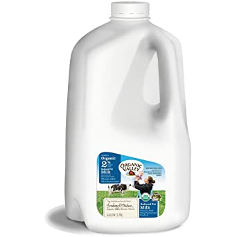 2% Reduced Fat Organic Milk, Organic Valley Ultra Pasteurized Gallon, 128 fl oz