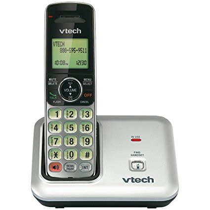 VTech CS6419 DECT 6.0 Expandable Cordless Phone with Caller ID/Call Waiting, Silver with 1 Handset