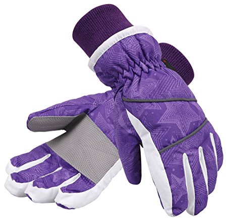 SimpliKids Girl's Waterproof 3M Thinsulate Winter Ski & Snowboard Gloves