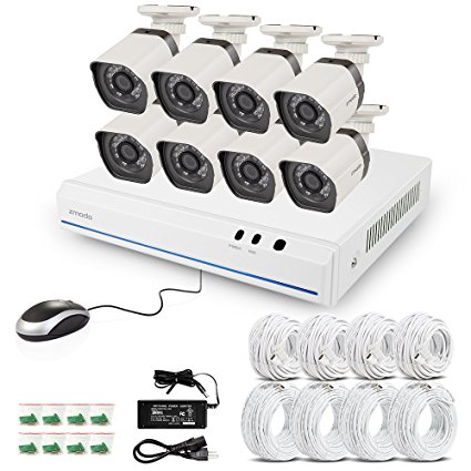 Zmodo Smart PoE Security System -- 8 Channel NVR & 8 x 720p IP Cameras and No Hard Drive