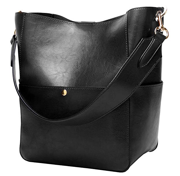 Molodo Womens Satchel Hobo Stylish Top Handle Tote PU Leather Handbag Shoulder Purse