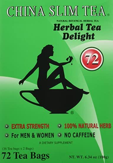 China Slim Tea Super Ginseng Plus Extra Strength for Men and Women 72 Tea Bags