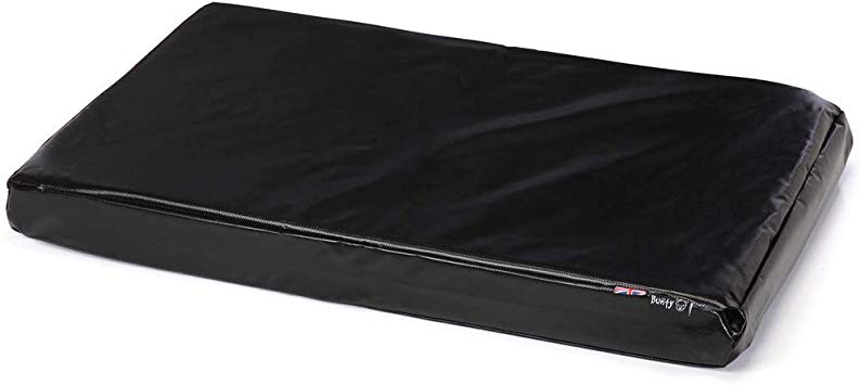 Bunty Outback Vinyl PVC Heavy Duty Pet Dog Bed Mattress Mat Cushion Tough Waterproof - Black - Small