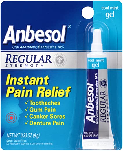 Anbesol Regular Strength Oral Anesthetic Cool Mint Gel 10 ml