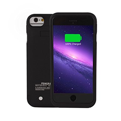 YHhao 3500mAh iPhone 7 Battery Case, Portable Charger for iPhone 7 4.7", Extended Battery Pack Power Cases, Backup External Protective Charger Case with Kick Stand for iPhone 7, Black
