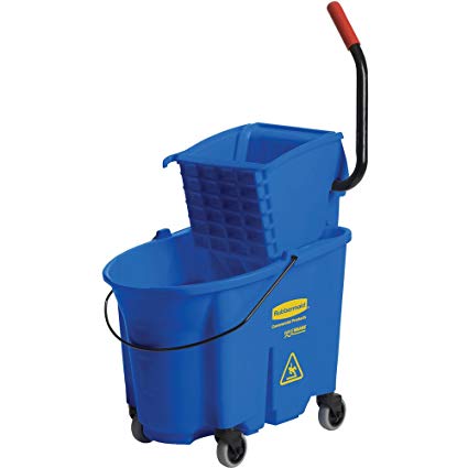 Rubbermaid Commercial WaveBrake Side Press Combo High-Performance Mopping System, 35-Quart Capacity, 20.1-Inch Length x 15.7-Inch Width x 36.5-Inch Height, Blue (FG758888)