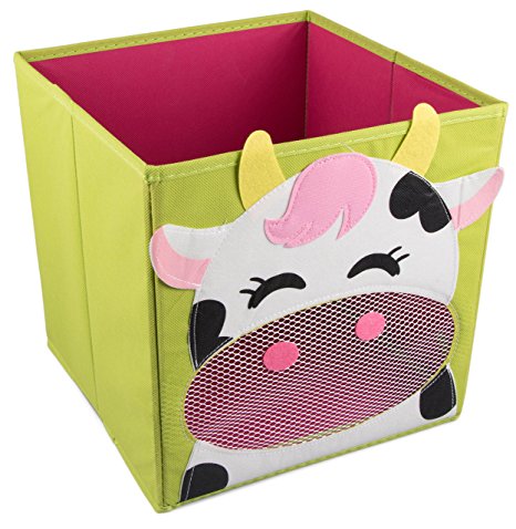 Smiling Cow Collapsible Toy Storage Box and Closet Organizer for Kids