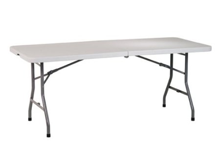 Work Smart Resin Multi-Purpose Center Folding Table 6-Feet Long