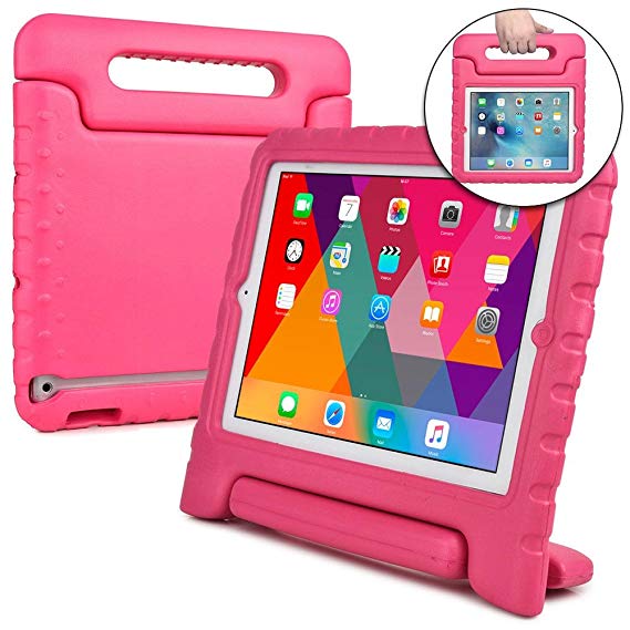 Cooper Dynamo [RUGGED KIDS CASE] Protective Case for iPad 4, iPad 3, iPad 2 | Child Proof Cover with Stand, Handle | A1458 A1459 A1460 A1674 (Pink)