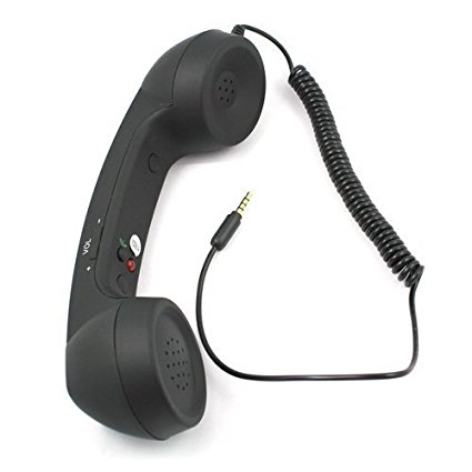 House of Quirk COCO PHONE radiation free phone 3.5mm Wired Retro Handset Receiver Anti-radiation Retro Style Handset COCO Phone with HD speaker and microphone