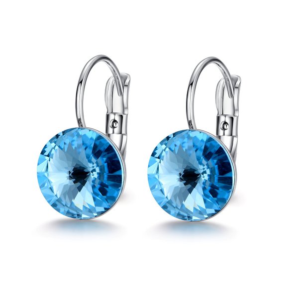 OCEANA&SP Swarovski Stud Earrings Made with SWAROVSKI Crystal, Women Round Jewelry