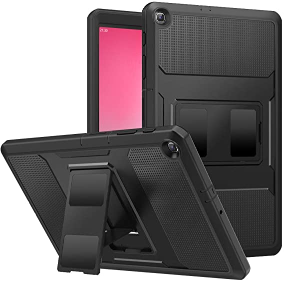 MoKo Case Fit Samsung Galaxy Tab S5e 2019, [Heavy Duty] Shockproof Full Body Rugged Stand Back Cover Built-in Screen Protector for Galaxy Tab S5e SM-T720/SM-T725 2019 Release Tablet - Black