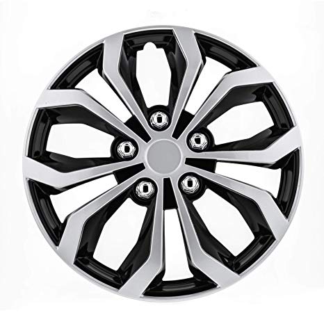 Pilot Automotive WH553-17S-BS Black/Silver 17 inch 17" Spyder Performance Wheel Cover