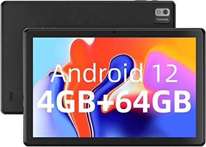 SGIN Tablet 10.1 Inch Android 12 Tablets, 4GB RAM 64GB ROM Tableta with Octa-core Processor(up to 1.6 GHz), FHD 1280x800, 2MP   5MP Camera, Bluetooth 5.0, GPS, 6000mAh, Supports TF Card 256GB(Black)